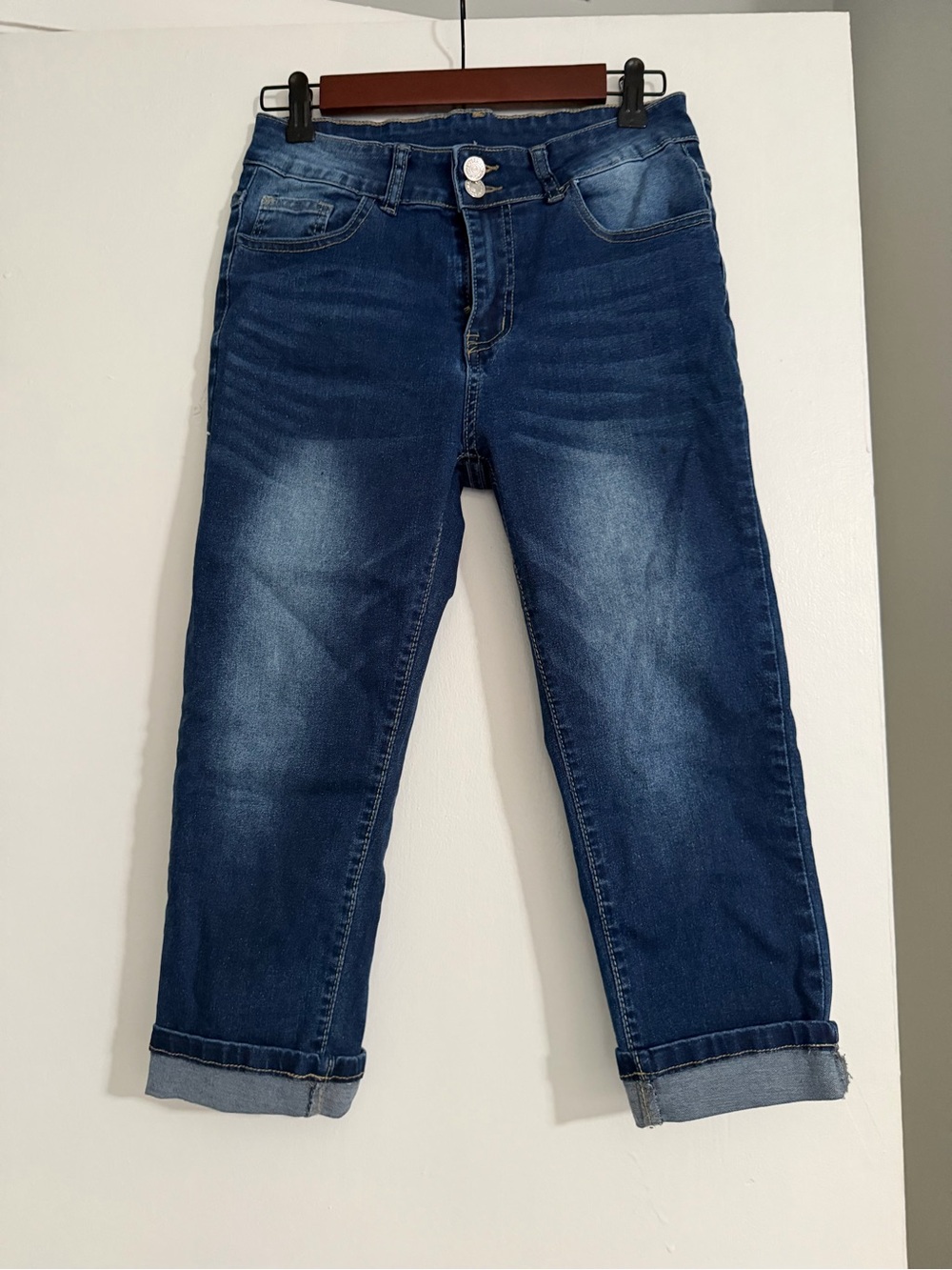 SHEIN Dark Blue Straight Leg Jeans - Picture 2 of 4